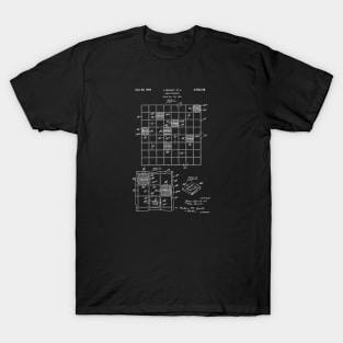 Scrabble Game Patent Blueprint Brunot T-Shirt